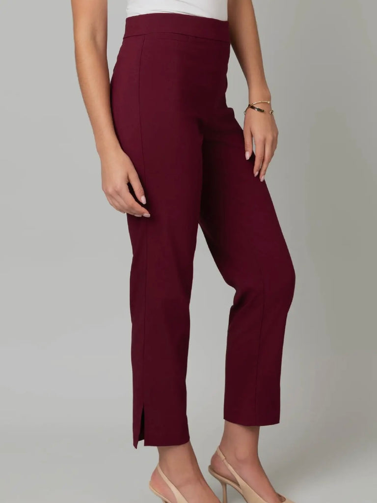 Kristi Stretch Dress Pant - Burgundy
