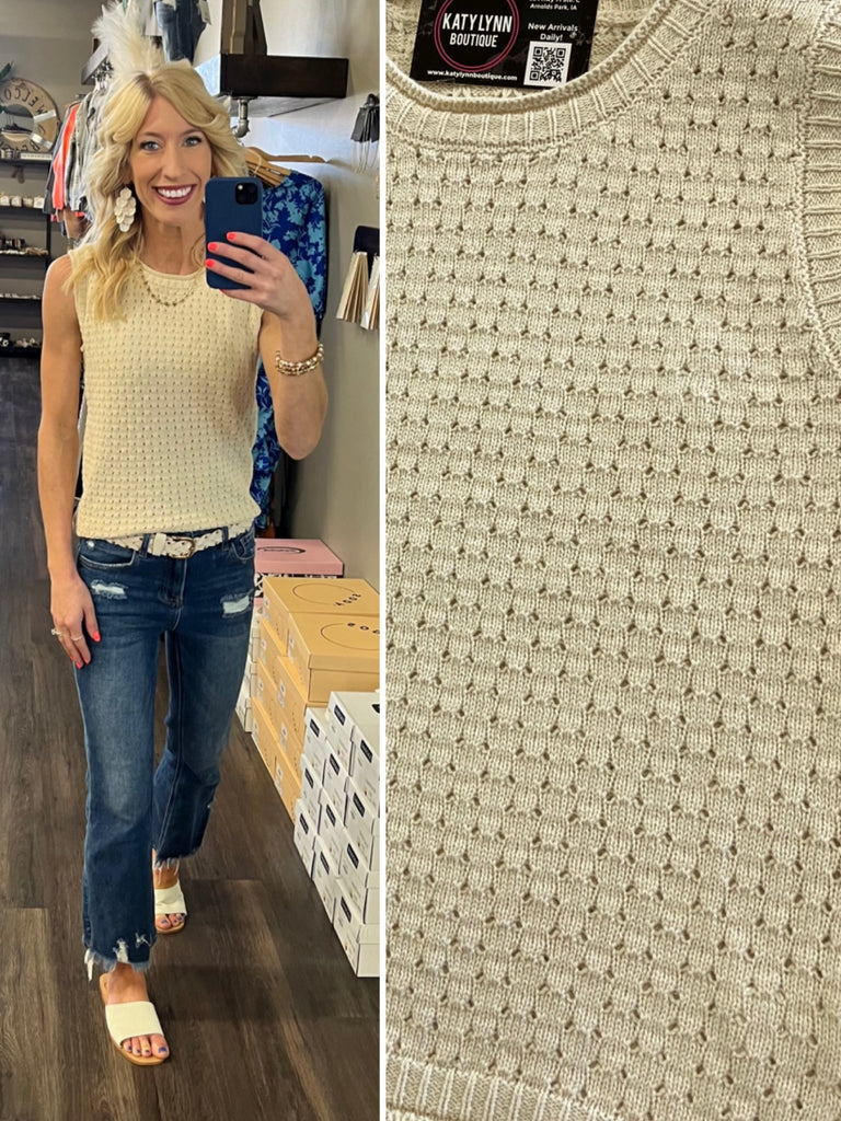 London Sweater Tank - Natural