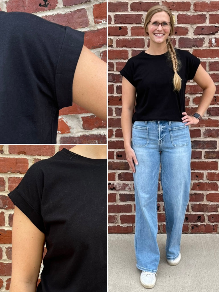 Aspen Cap Sleeve - Black