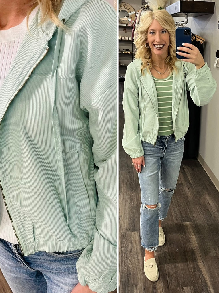 Riley Light Corduroy Jacket - Mint