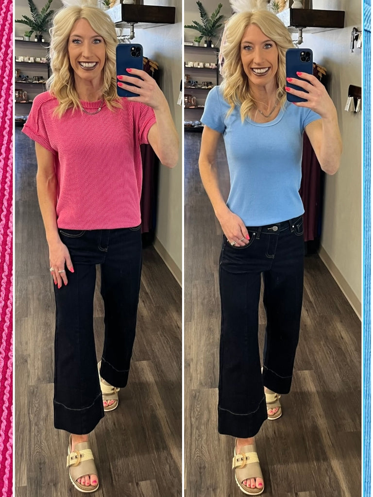 Anne High-Rise Crop Denim - Dark