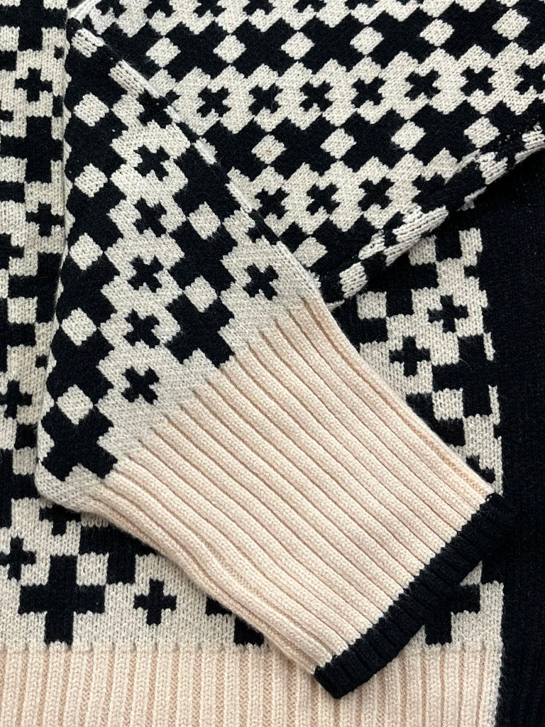 Dylan Cross Sweater - Black