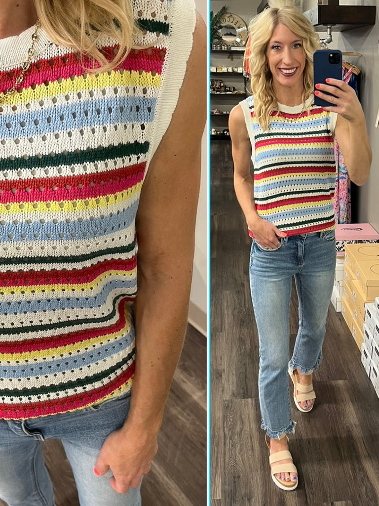 Ashton Striped Sweater Vest