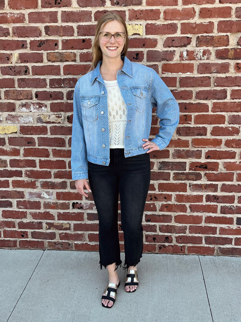 Jazmin Rhinestone Demin Jacket