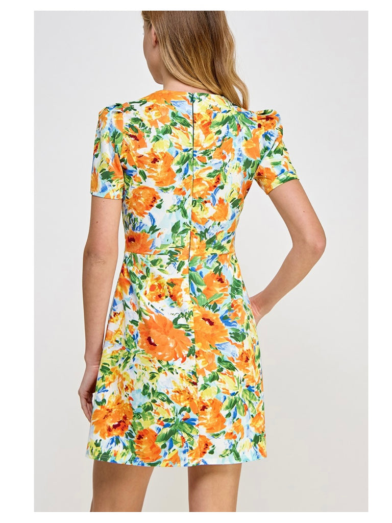 Marni Floral Short Sleeve Dress