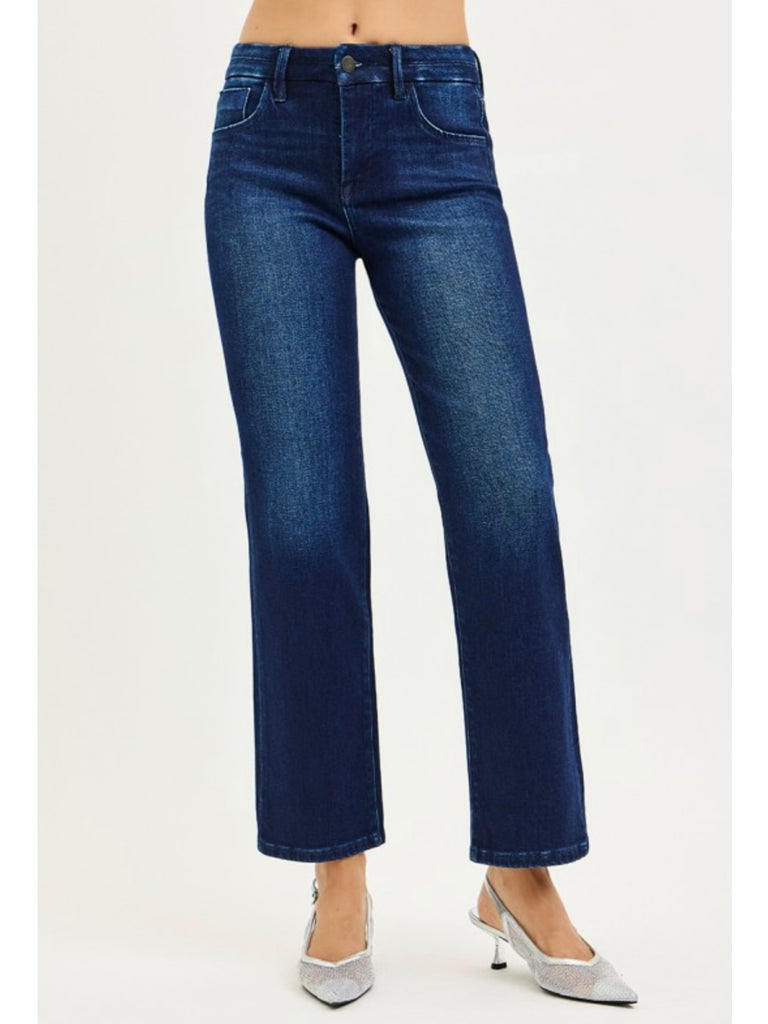 Laura Mid-Rise Ankle Straight Denim