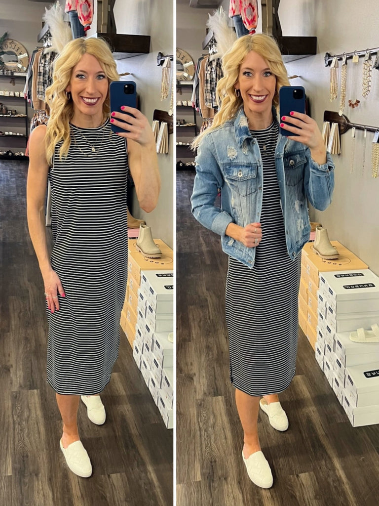 Neveaha Tank Dress - Black/White