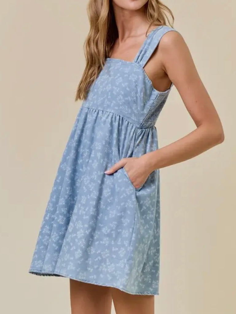 Valerie Floral Denim Dress