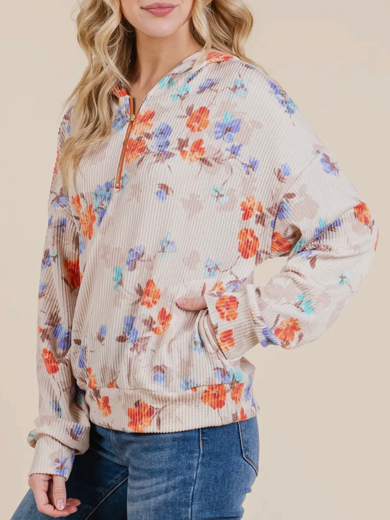 Loretta Ribbed Quarter Zip