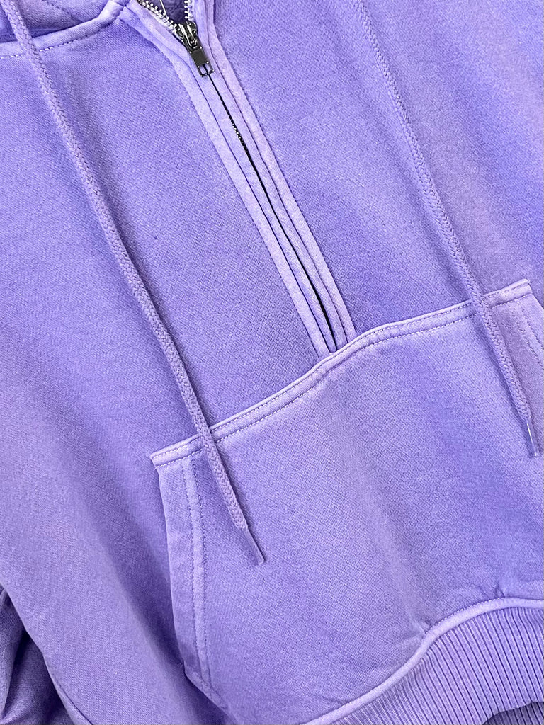 Morgan 1/2 Zip Hoodie - Lavender