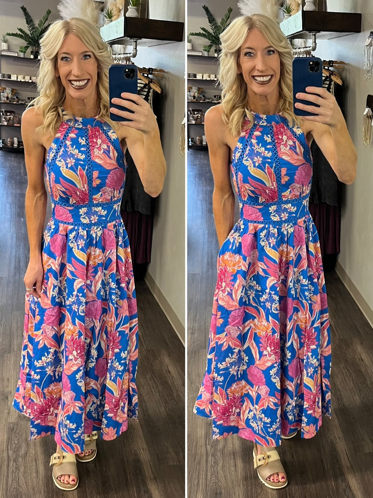Ariana Floral Halter Dress