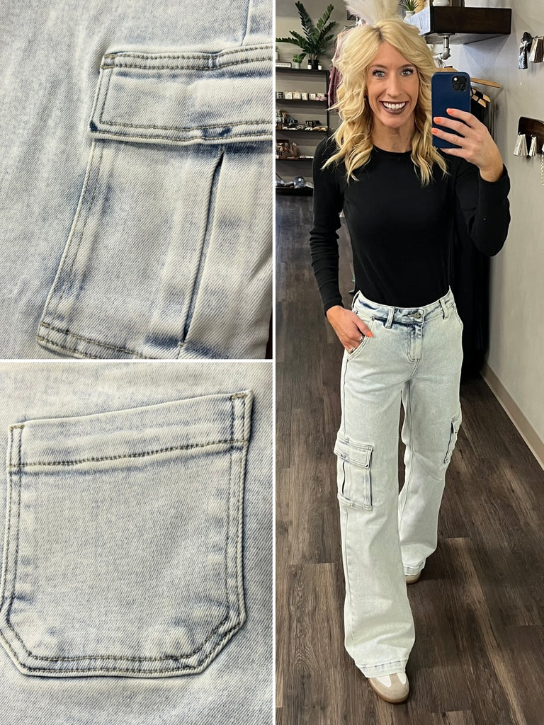 Lettie High-Rise Cargo Jeans