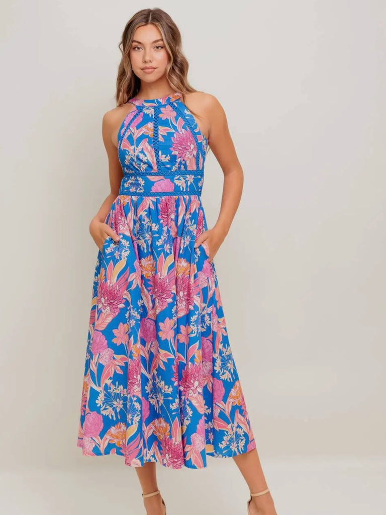 Ariana Floral Halter Dress
