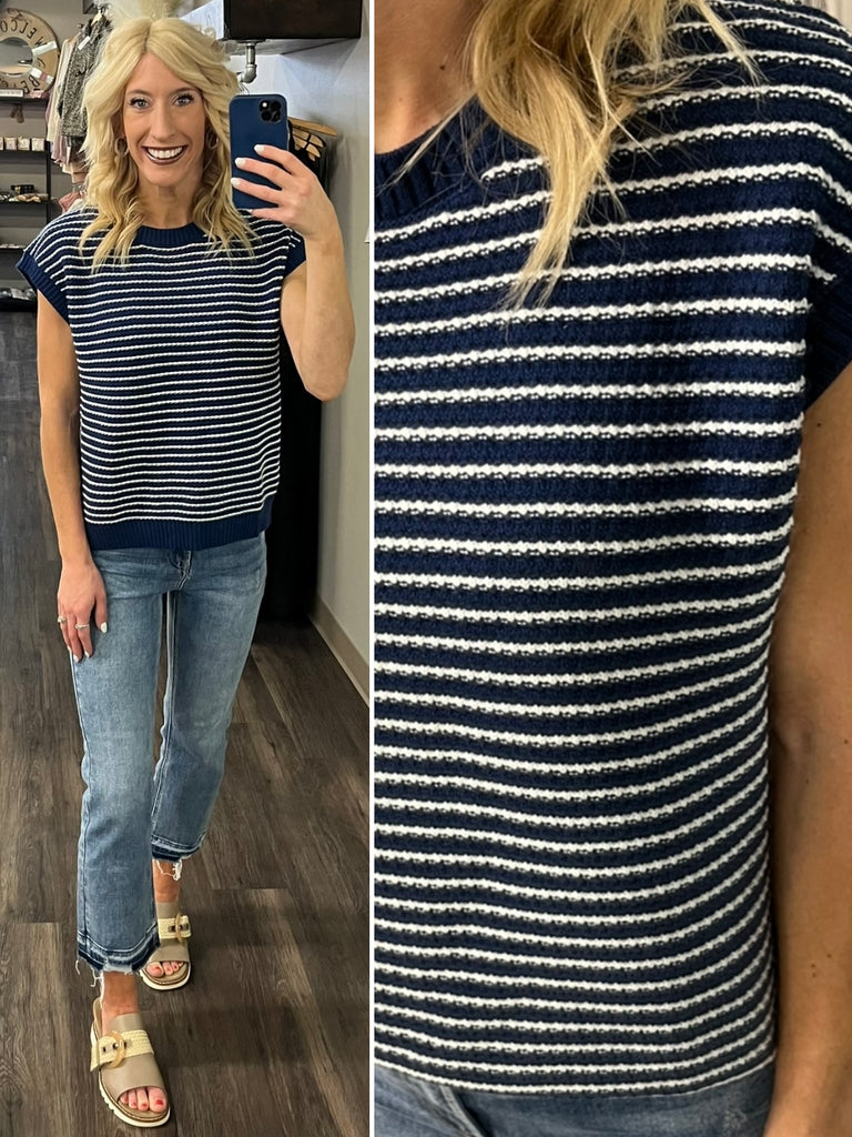 Lacie Navy Striped Sweater