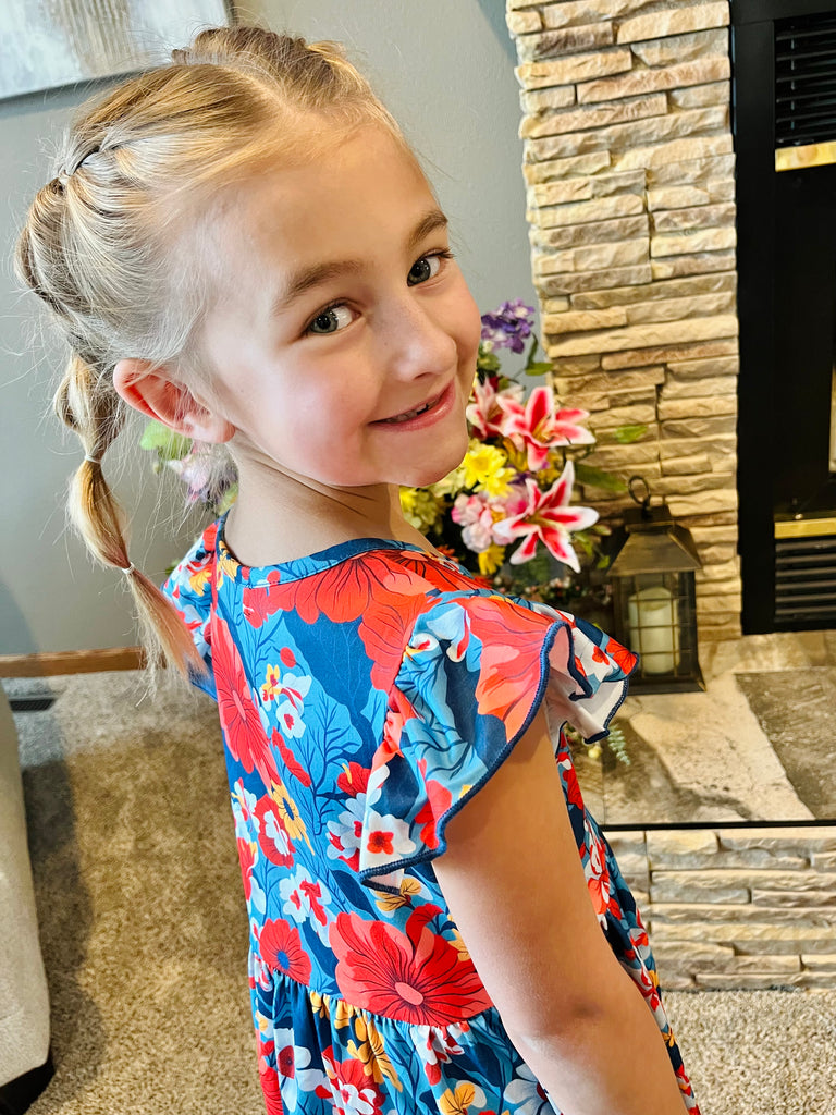 Kylee Flutter Sleeve Dress - KIDS