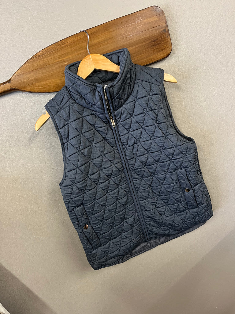 Amy Lightweight Quilted Vest - Slate