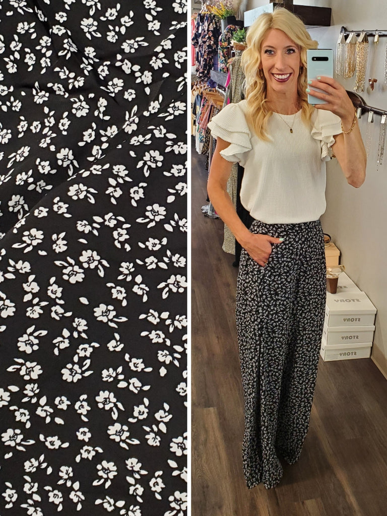 Paula Floral Flare Pants