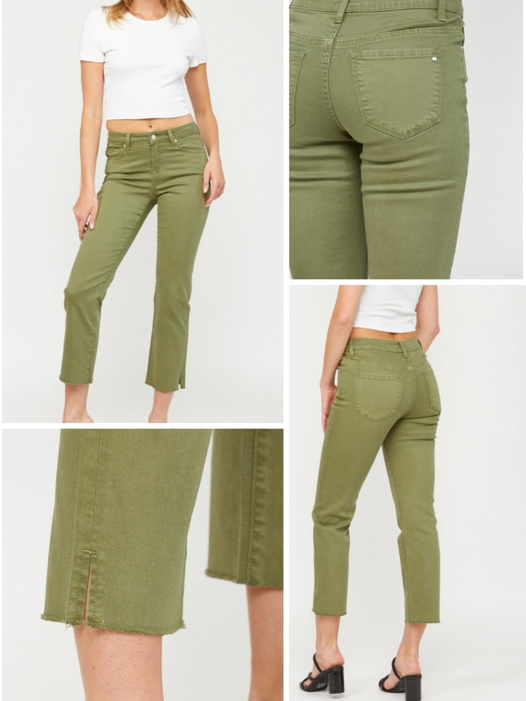 Shelli Mid-Rise Straight - Olive