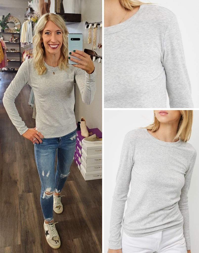 Ami Perfect Long Sleeve - H. Gray