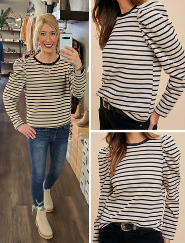 Ayla Scalloped Striped Tank - Red/Pink