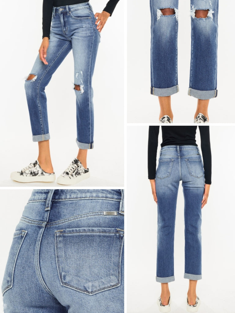 Afton Cuffed Slim Straight