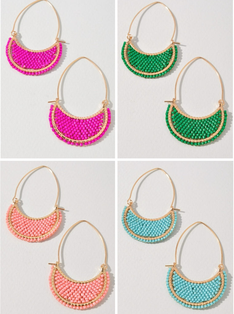 Desi Beaded Teardrop Earrings - Multi