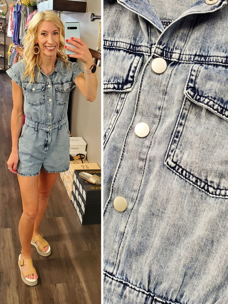 Olivia Denim Romper