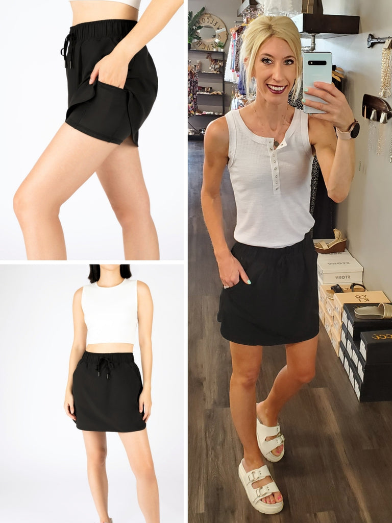 Amber Everywhere Skort - Black