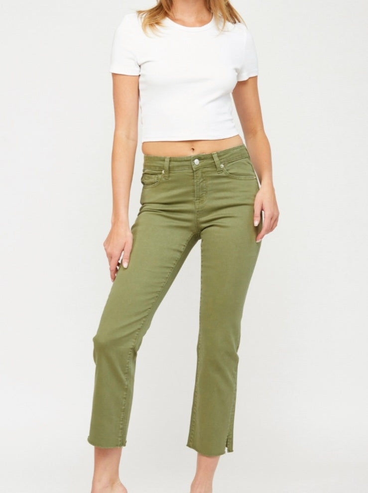 Shelli Mid-Rise Straight - Olive
