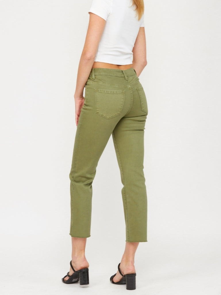 Shelli Mid-Rise Straight - Olive