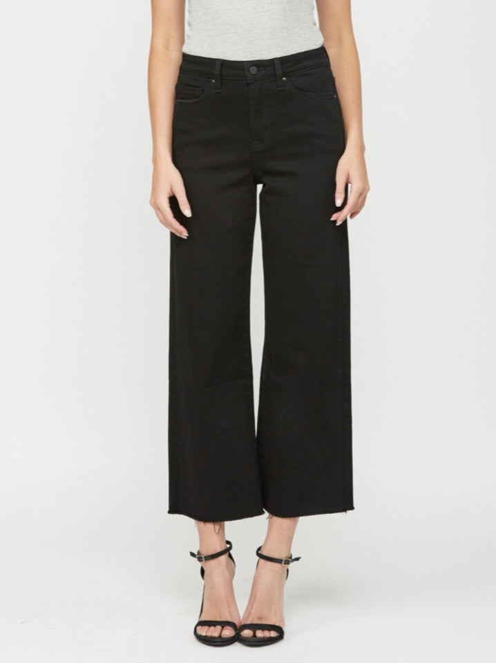 Faith Wide Leg Crop - Black