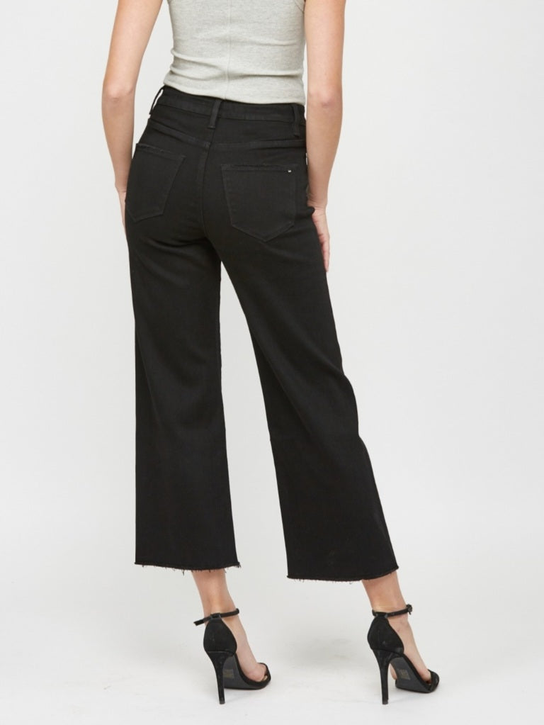 Faith Wide Leg Crop - Black