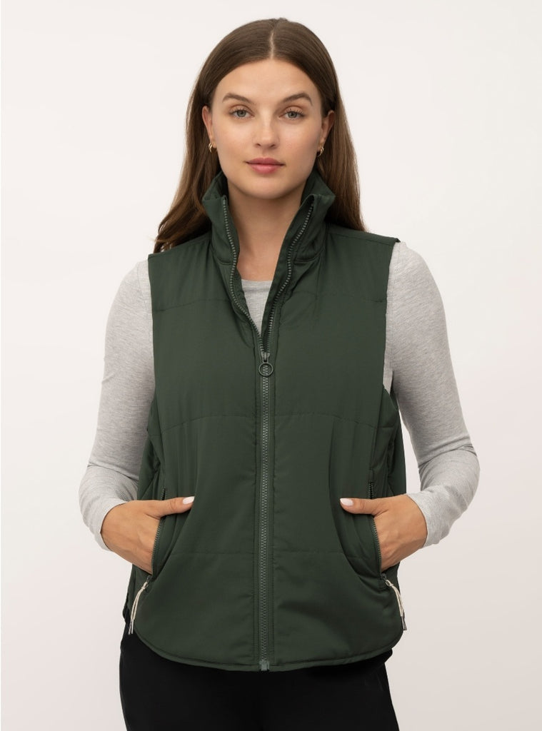 Jacklyn Ultra-Light Puffer Vest - Forest