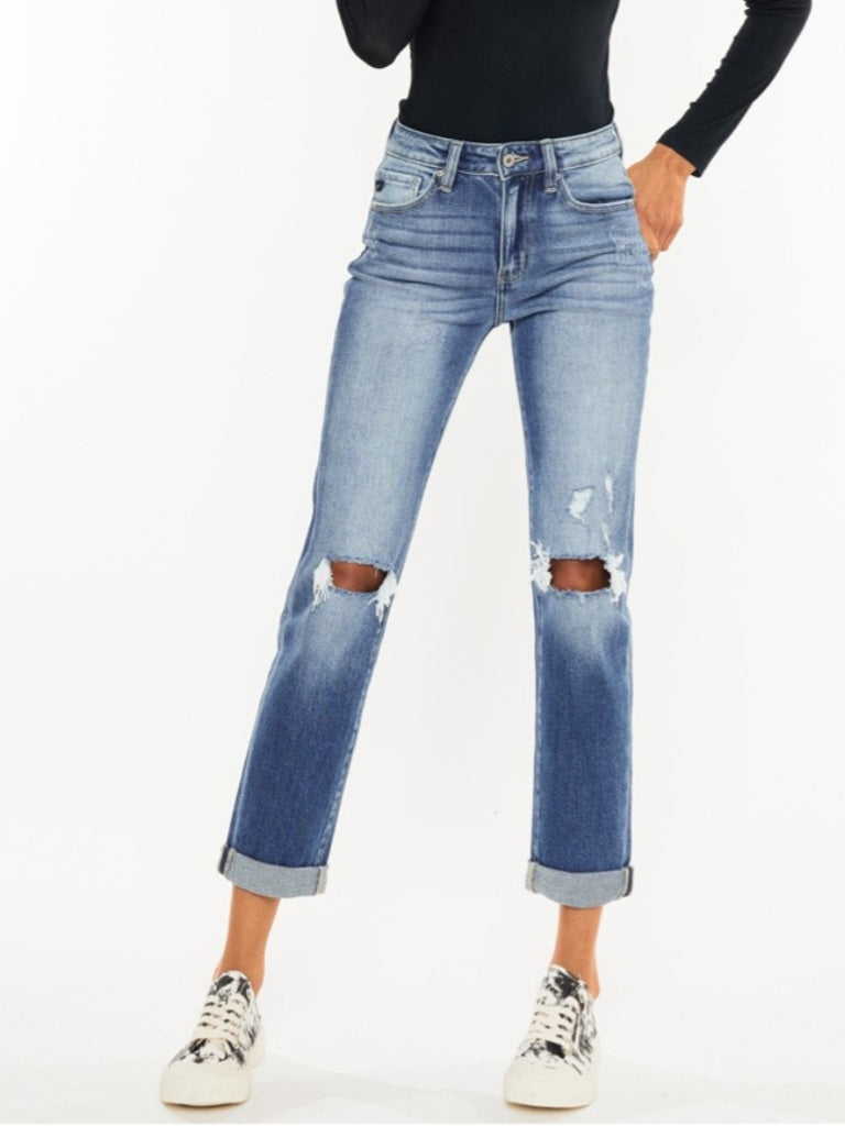 Afton Cuffed Slim Straight