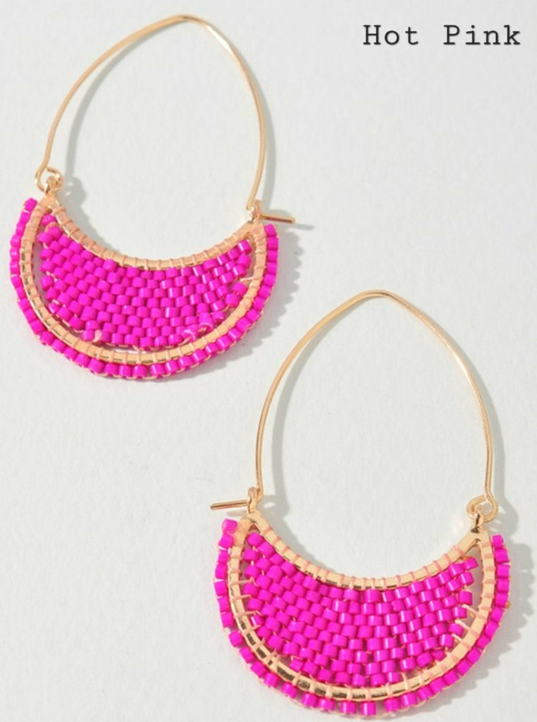 Desi Beaded Teardrop Earrings - Multi