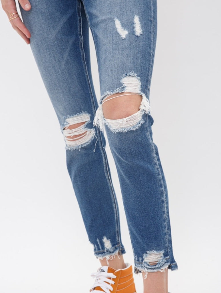 Trinity High Rise Crop Skinny W/ Step Hem