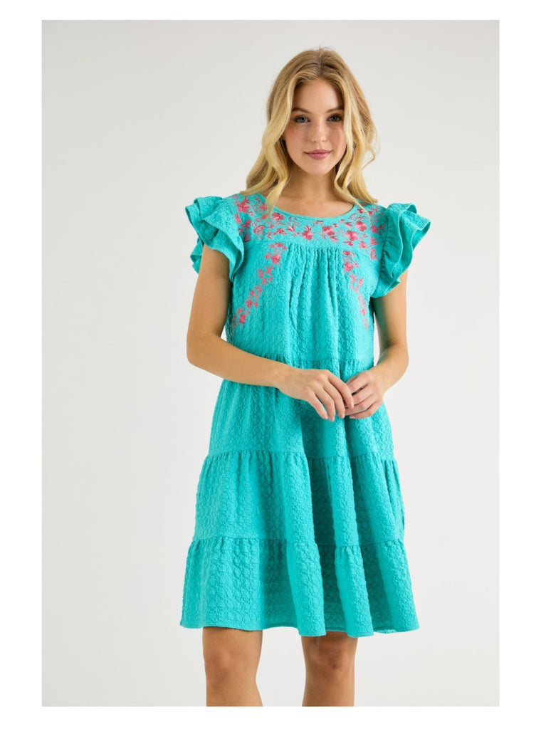 Althea Embroidered Babdoll Dress
