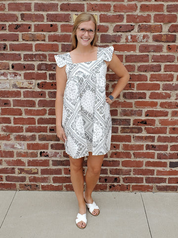 Ayla Scalloped Striped Tank - Red/Pink