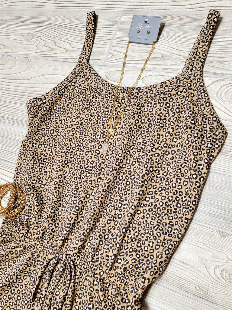 Brooke Leopard Romper - Brown