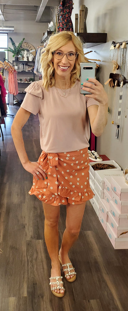 India Polk-a-dot Skort
