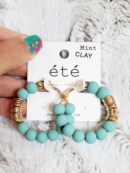 Lisa Clay Bead Hoops Multi – Katy Lynn Boutique