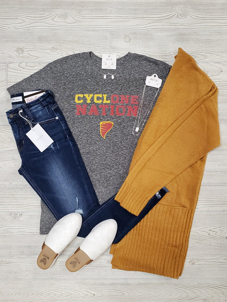 Cyclone Nation Tee - Charcoal