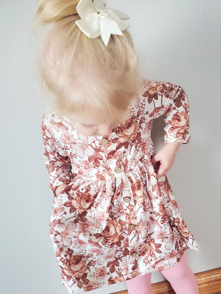 Blake Floral Dress with Pockets -KIDS