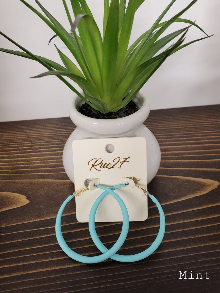 Addison Matte Hoops
