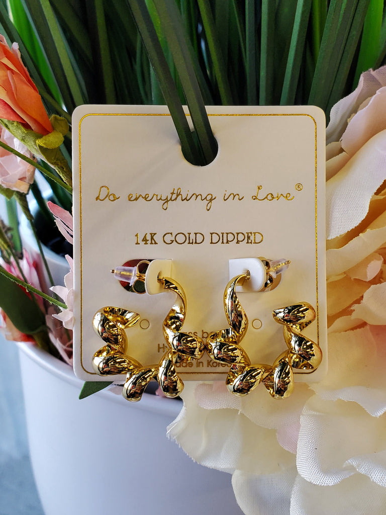 Sylvia Twisted Loop Stud Earrings