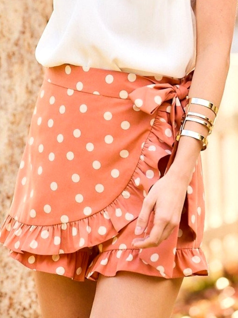 India Polk-a-dot Skort