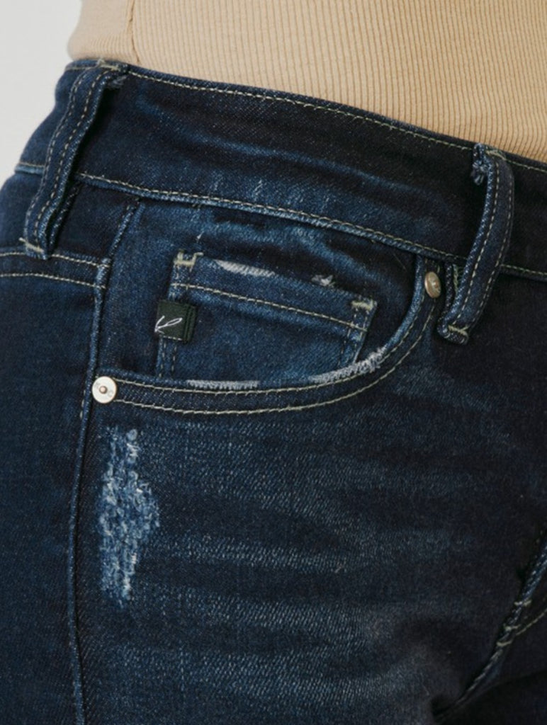 Layla Mid-Rise Light Destruction Denim