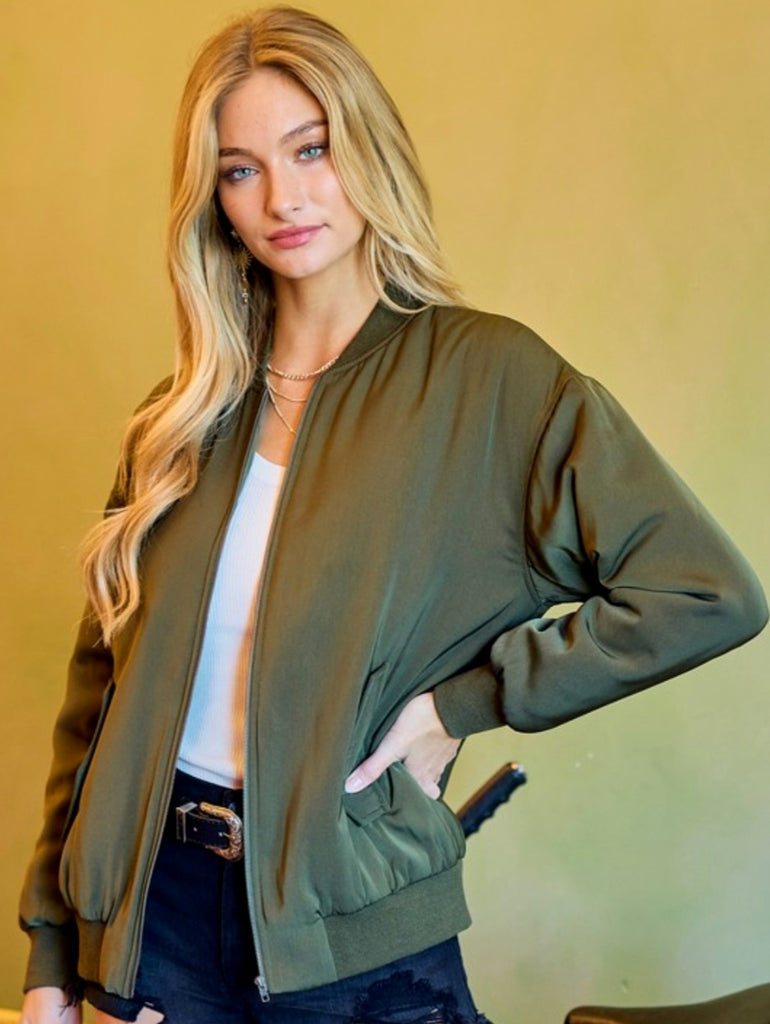 Tenley Bomber Jacket - Olive