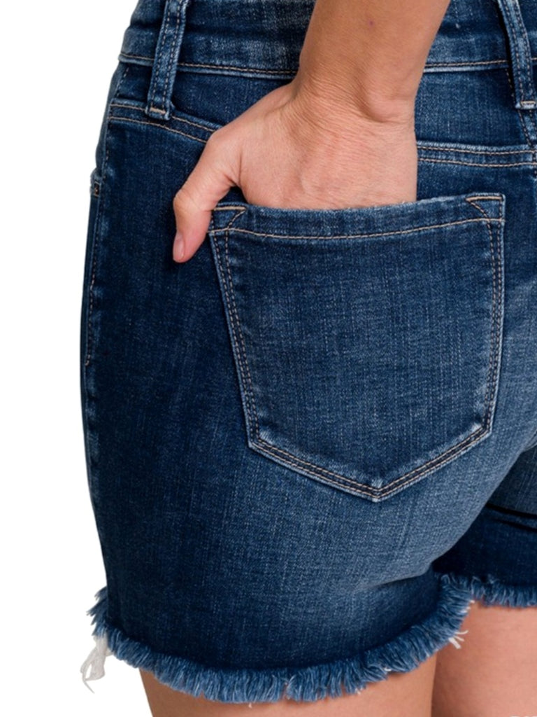 Corbyn Mid Rise Frayed Edge Shorts