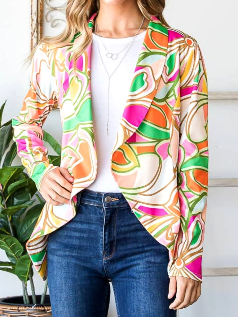 Moxie Floral Print Blazer